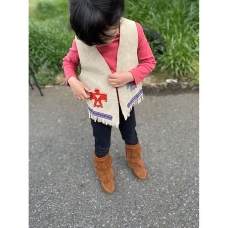 [USED] KIDS♡ vintage SUEDE VEST