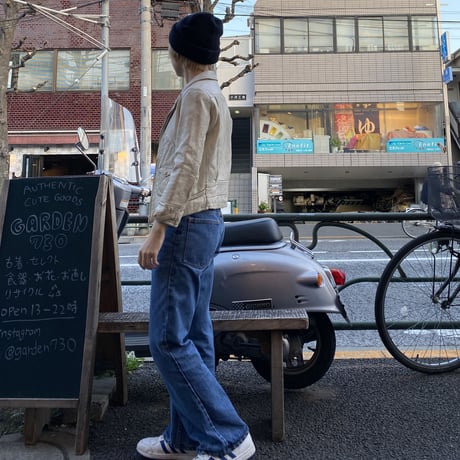 [USED] WHITE REAL LEATHER JACKET♡