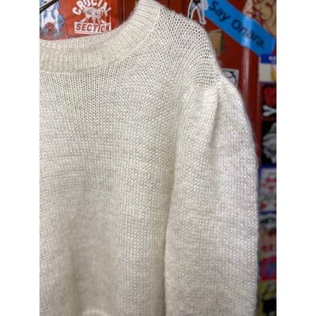 [USED] パフスリーブモヘアニット