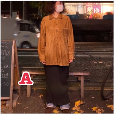 [USED] スエードレザーシャツ