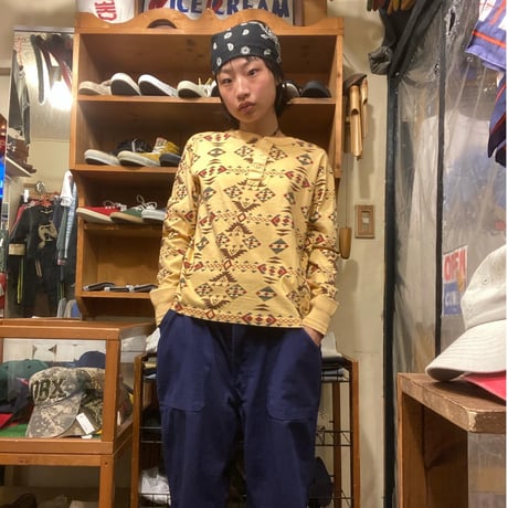 [USED] Ralph Lauren インディアン柄 Henley