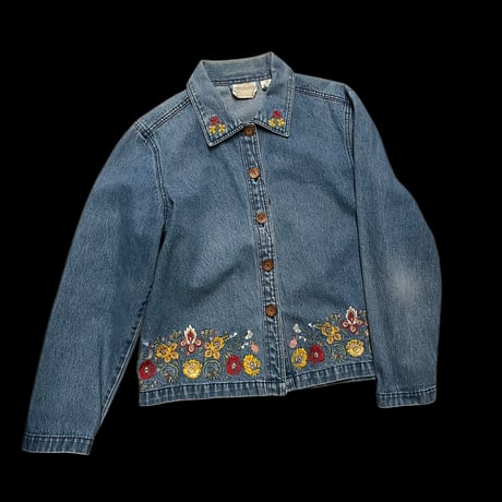 [USED]花柄デニムジャケット