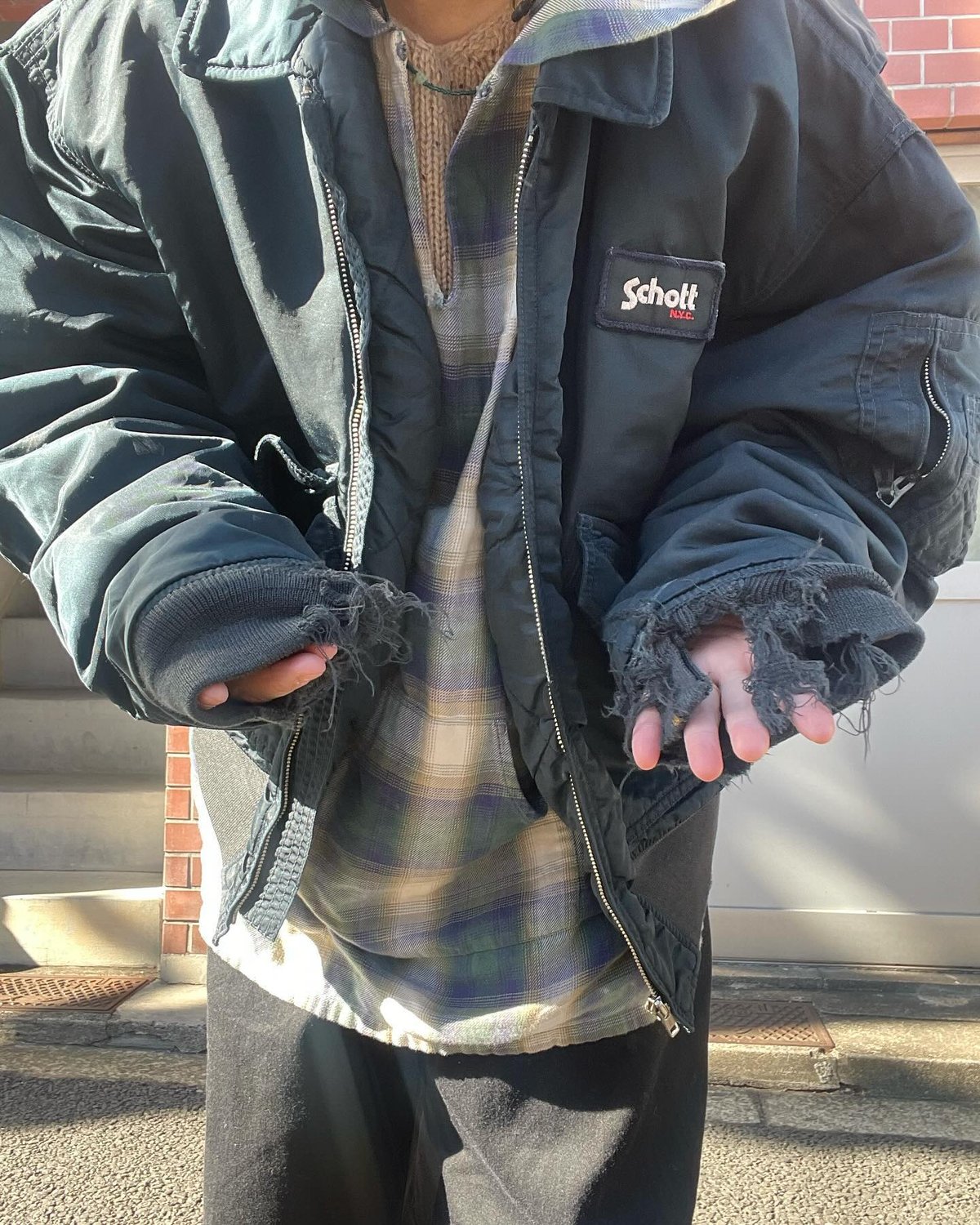 【90's schott】CWU-R フライトジャケット古着used 6TAS1 90s Schott CWU-R flight jacket | sui & shara