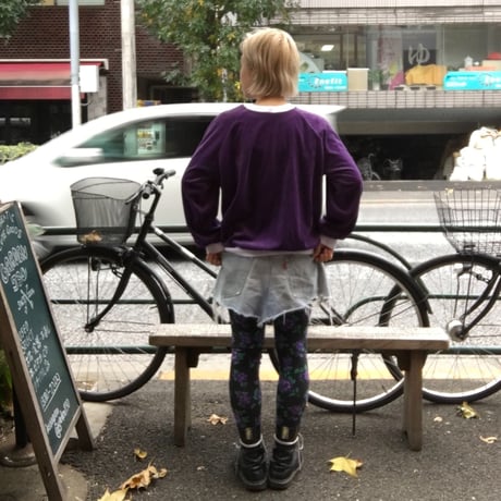 [USED] Purple×White ベロアSWEAT