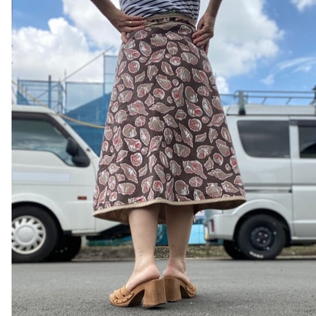 [USED] シェル柄巻きスカート🐚