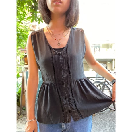 [USED] SILK ノースリーブTOPS