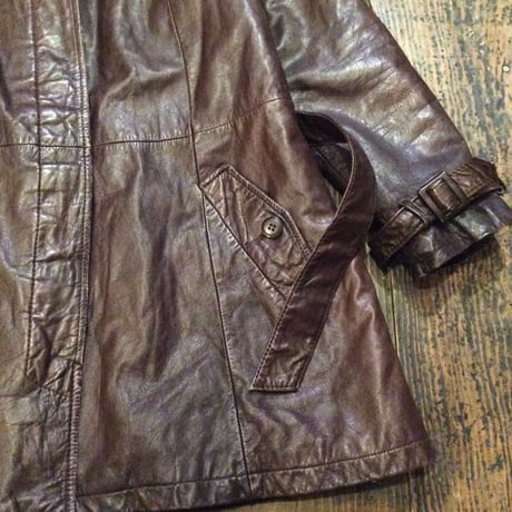 [USED] Real  Leatherトレンチコート