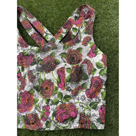 [USED] ショート丈花柄 TOPS