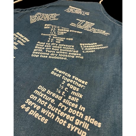 [USED] vintage レシピ付き DENIMエプロン