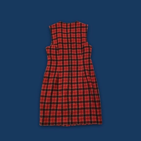 [USED] チェック柄 WOOLジャンパースカート