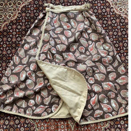 [USED] シェル柄巻きスカート🐚