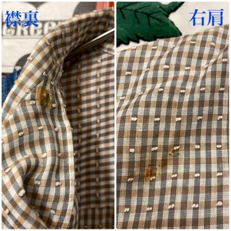 [USED] 60's VINTAGE OPEN-COLLAR SHIRT♡