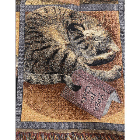 [USED]  Vintage ねこちゃん ジャガード ラグ