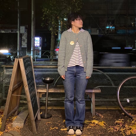 [USED] MIXカラー WOOLニットカーディガン