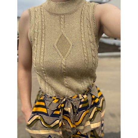 [USED] GOLD♡ノースリーブニット