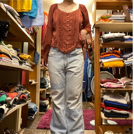 [USED]  INDIANレーヨンTOPS