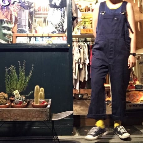 [USED]  vintage  EURO 紺色オーバーオール