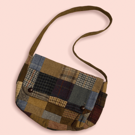 [USED] ツイードパッチワーク🪡ショルダーBAG