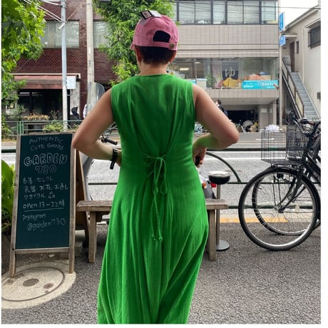 [USED] グリーン🍃 ノースリーブワンピ