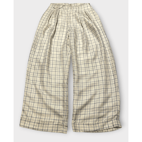 [USED] Ralph Lauren  SILKチェックタックパンツ
