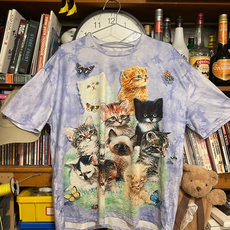 [USED] デジタルいっぱいネコちゃんポリTee