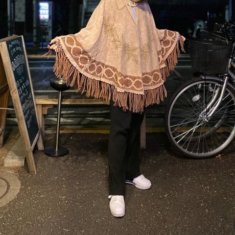 [USED] VINTAGE REAL SUEDE ポンチョ