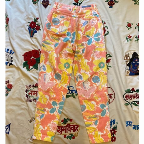 [USED]  80's 花柄ハイウエストパンツ