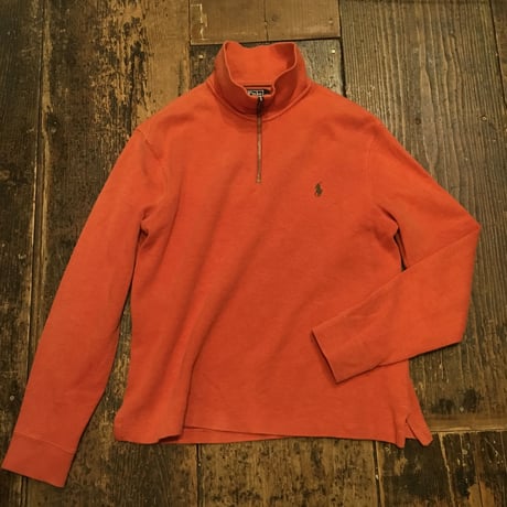 [USED] Ralph Lauren ハーフZIP SWEAT (MENS ORANGE)