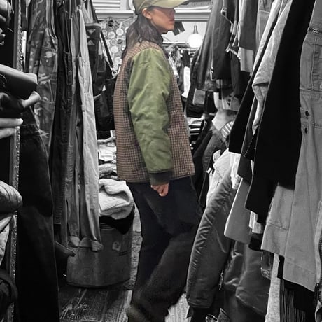 [USED] PRIMALOFT® オリーブ x チェック の ライナー JKT
