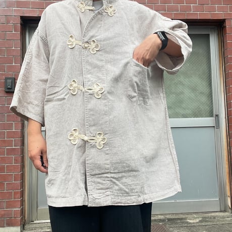 [SELECT] 40's LINEN China SHIRTS Re-pro ハーフスリーブ