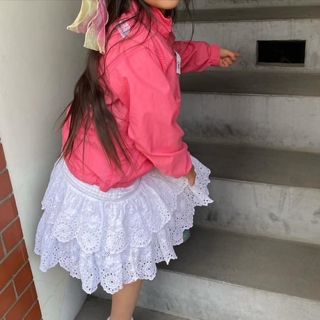 USED]THE NORTH FACE PINK NYLON JKT for KIDS♡