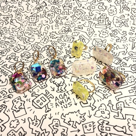 [BENICOTOY] クリア  キラキラ宝石ピアス