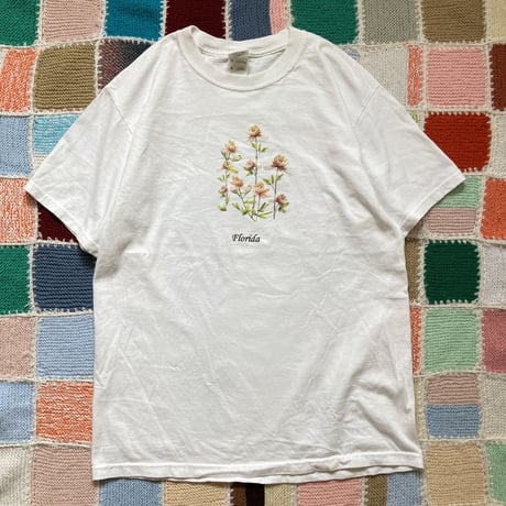 [USED]  "Florida"お花のプリントT