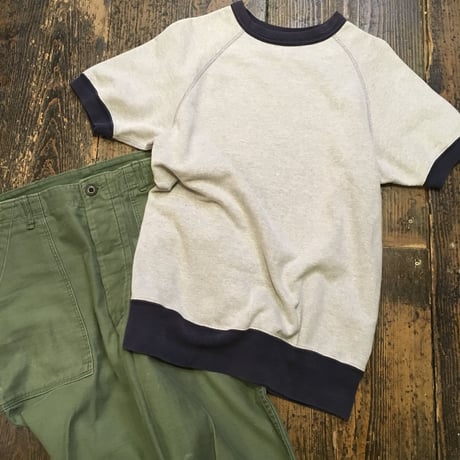 [USED] old GYM MASTER スウェット地トリムTee