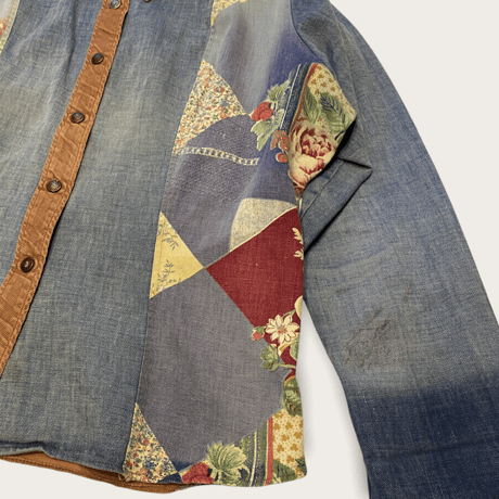 ［USED］パッチワーク風🌼DENIM SHIRTS