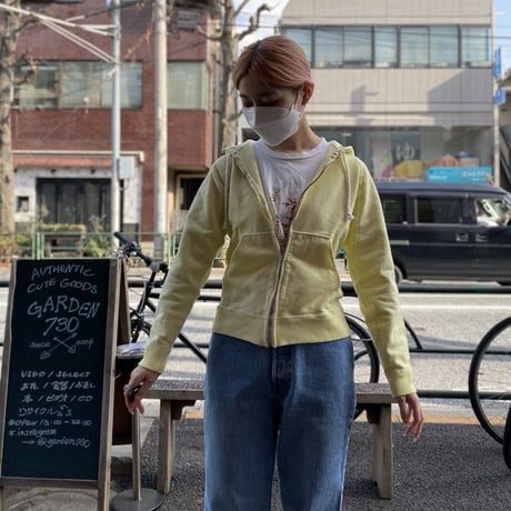 [USED] made in U.S.A. YELLOW ZIP-UP PARKA🌼