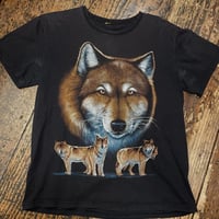 [USED]  両面 オオカミ🐺🔥 プリント Tee