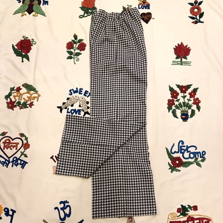 [USED] 70's EURO ギンガムチェックPOLY PANTS♡