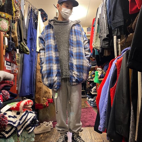 [USED] ネルCHK リバーシブルPARKA