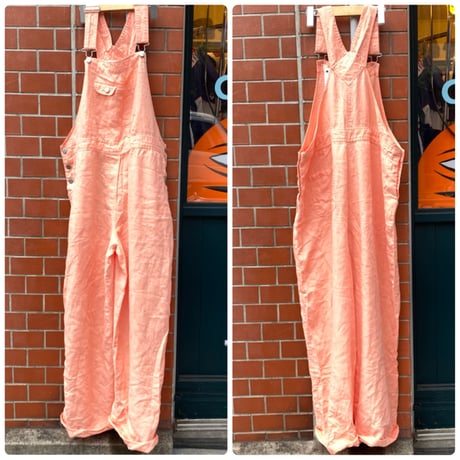 [USED] vintage LINEN オーバーオール
