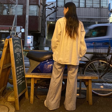 [USED] 70's EuroフレアPANTS / 格子柄