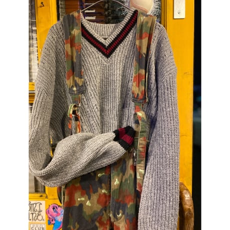 [USED] vintage チルデンニット/グレー