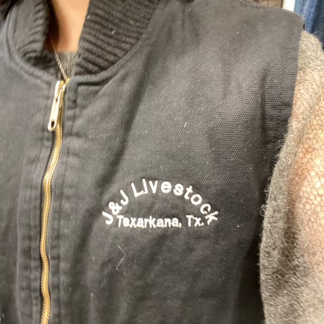 [USED] BLACK ダック地 WORK VEST