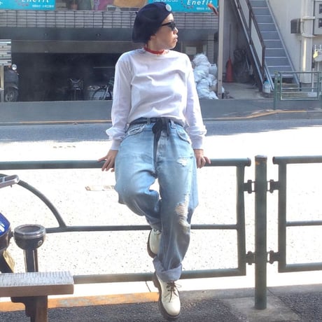[USED] Levis 501ダメージデニム