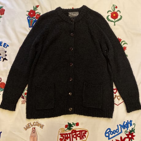 [USED] シンプルBLACK ニットカーディガン