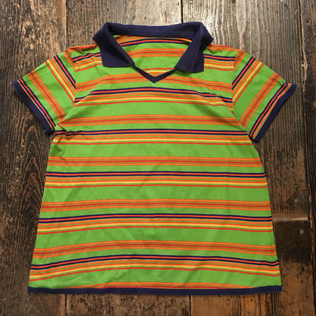 [USED]  衿が可愛いボーダーTee