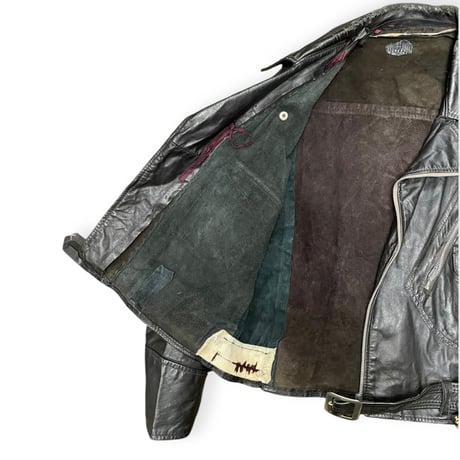 [USED] Hand Paint x "BORO" ライダース Leather JKT ♡🐺