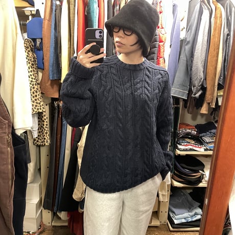 [USED] "Abercrombie&Fitch" ケーブルニット