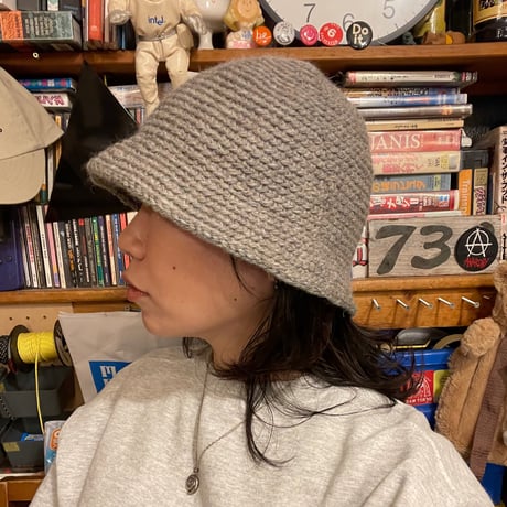 [USED] ライトグレー🦭ニットハット