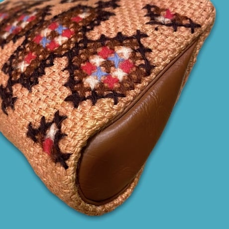 [USED] vintage 麻クラッチBAG